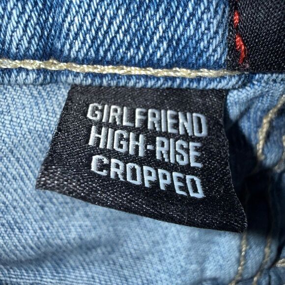BDG Light Blue Non Distressed Medium Wash “Girlfriend High-Rise Cropped” size 27 - Picture 9 of 11